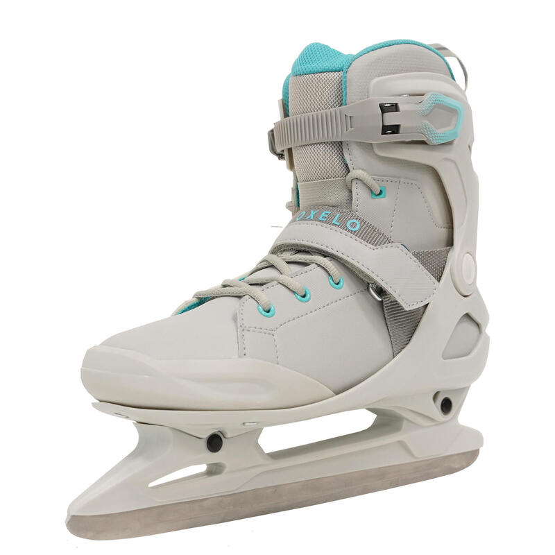 Schaatsen voor dames FIT500 grijs/turquoise