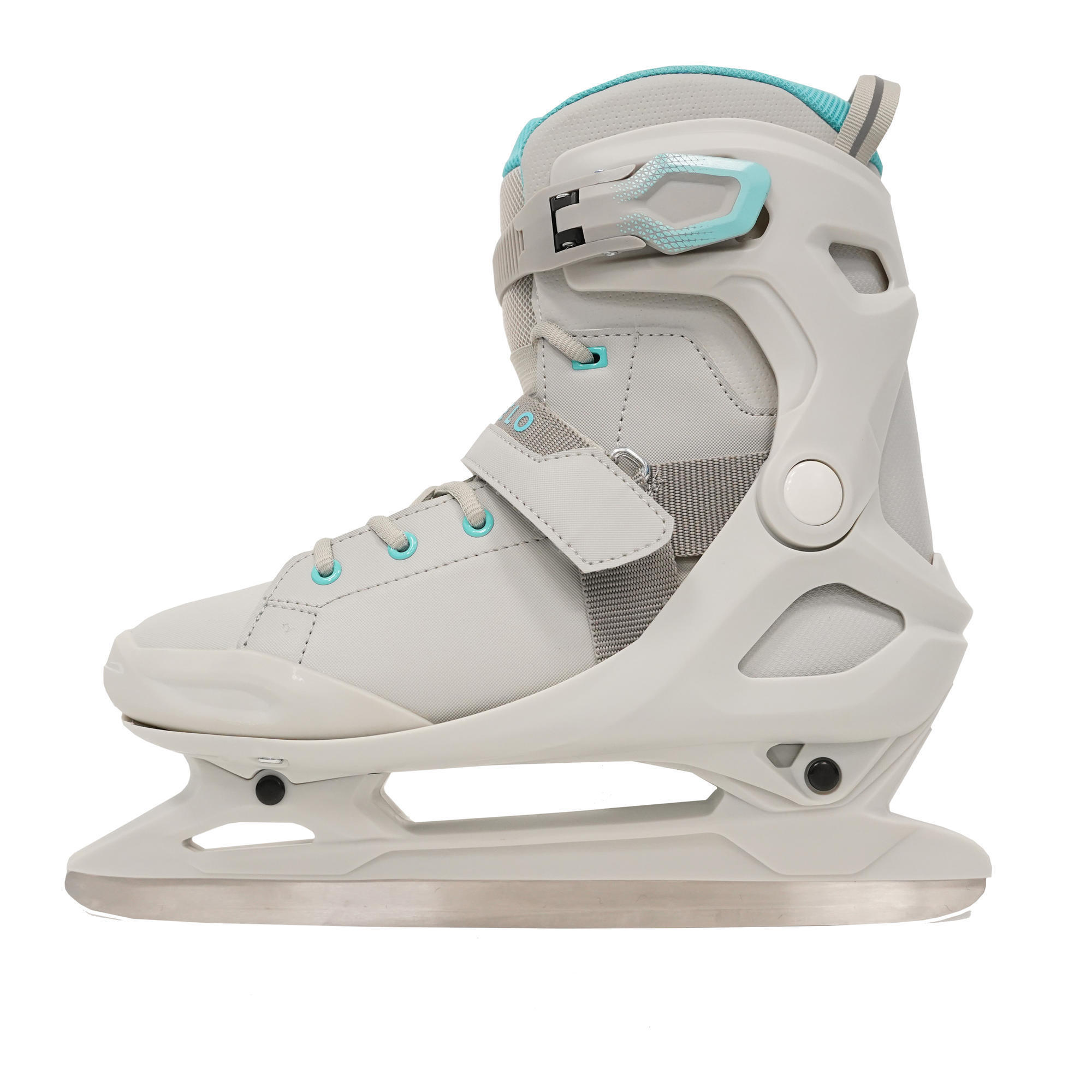 Women's Ice Skates Fit 500 - Grey/Turquoise 3/7