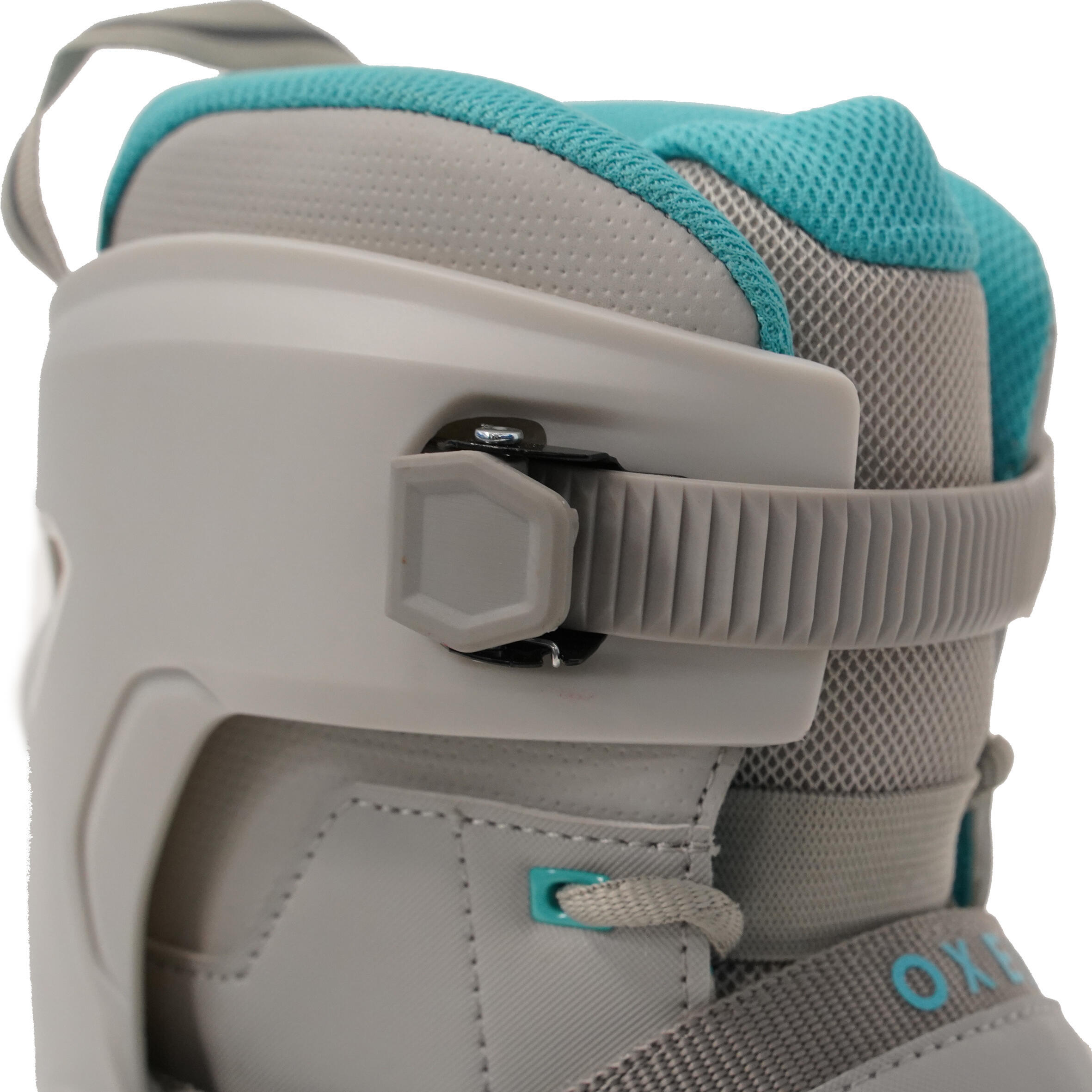 Women's Ice Skates Fit 500 - Grey/Turquoise 6/7