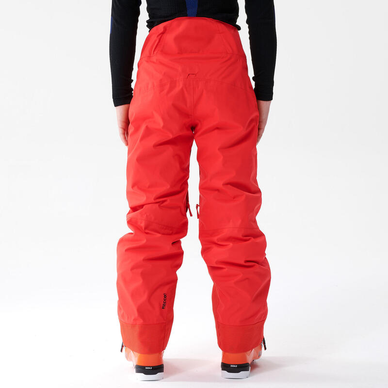 Pantaloni sci bambino FR500 rossi