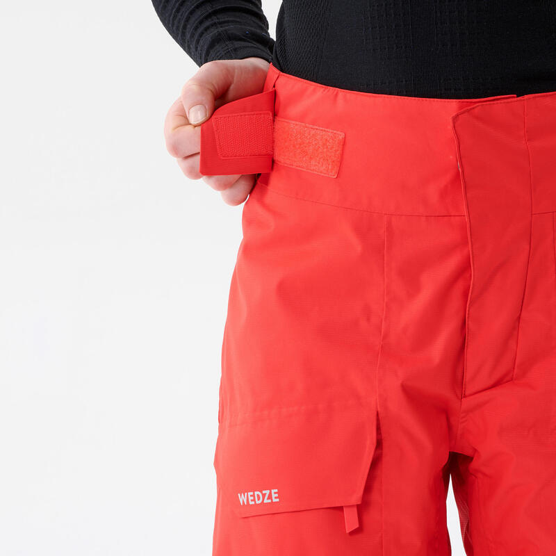 Pantaloni sci bambino FR500 rossi