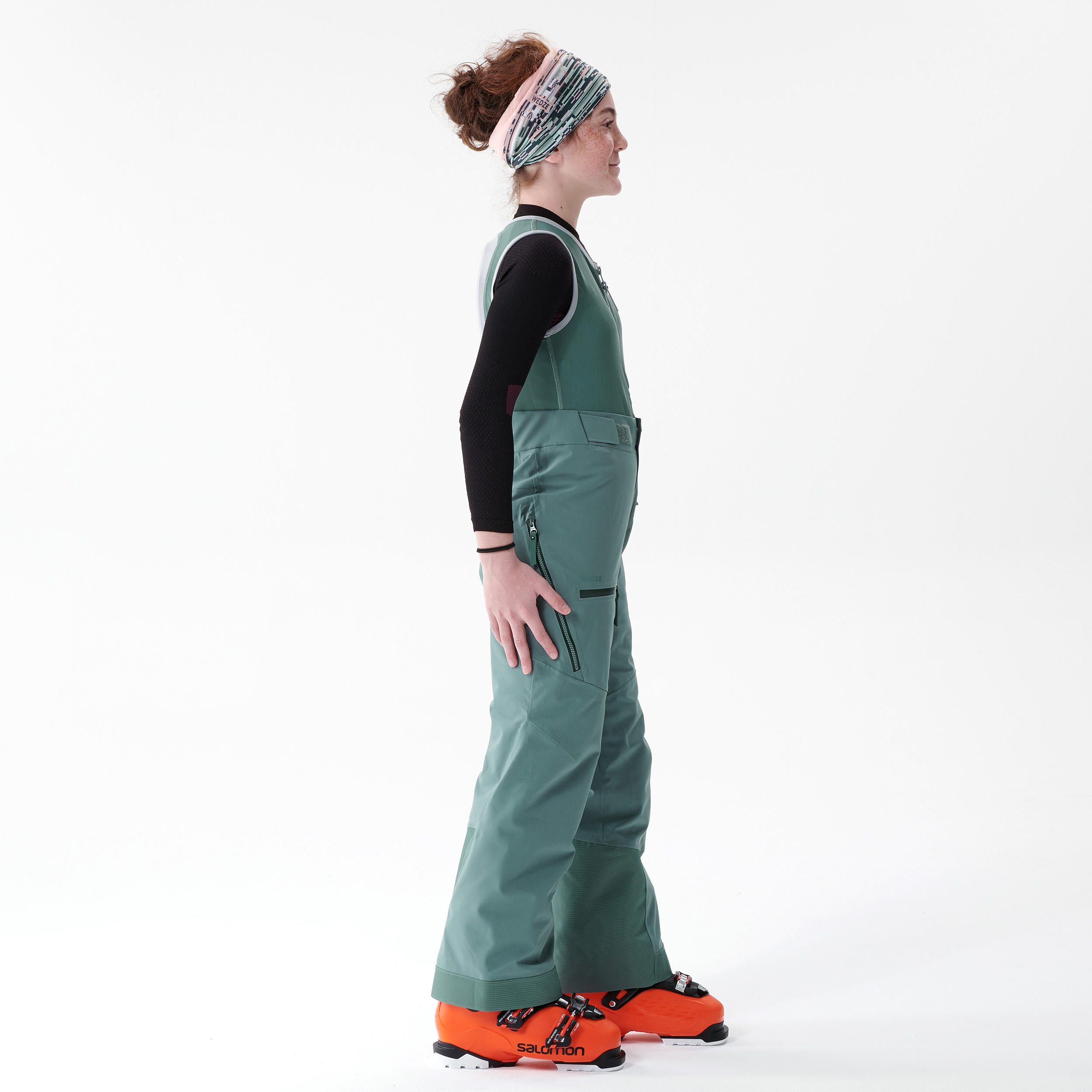 Pantalon de ski avec bretelles enfant – FR 900 vert - WEDZE