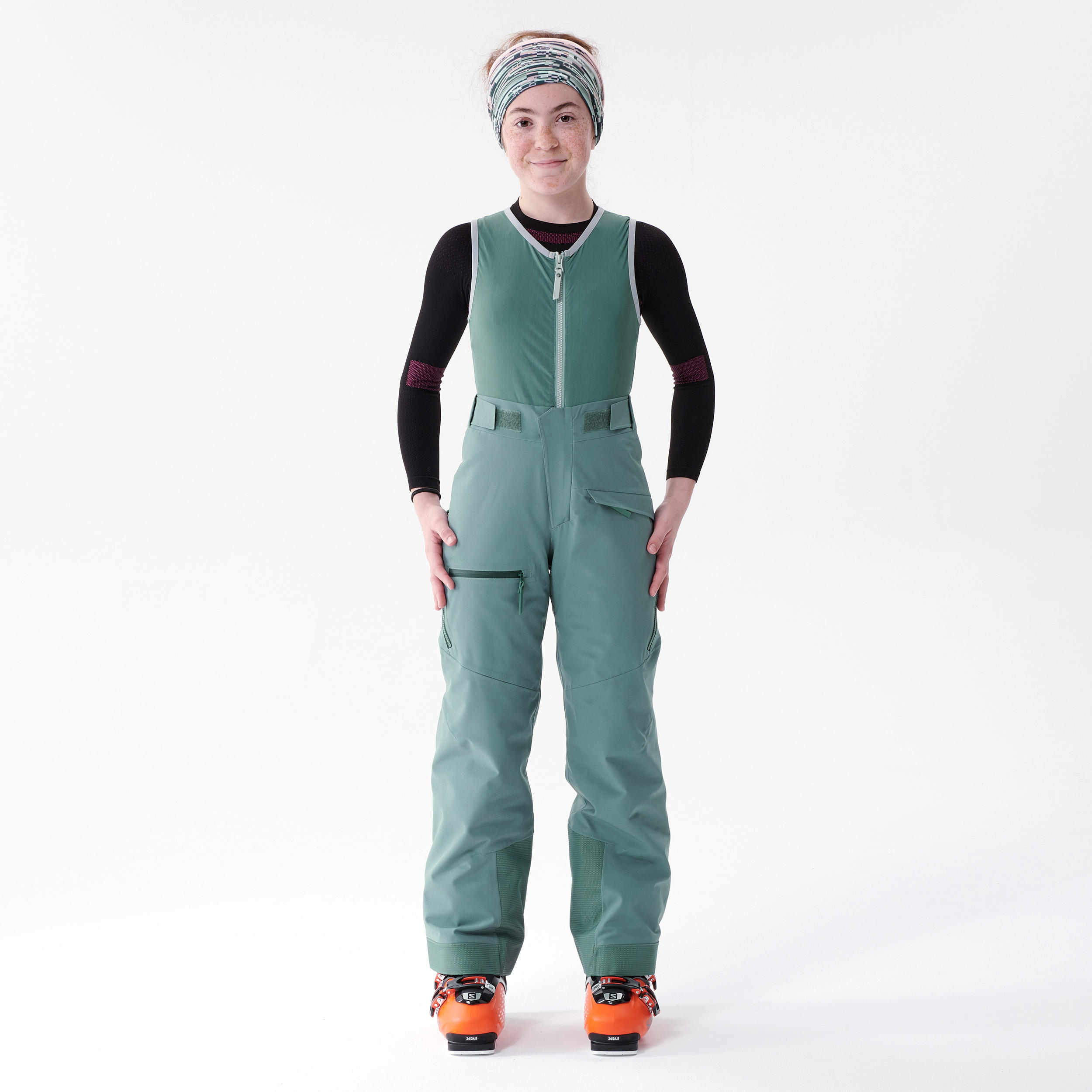 Pantalon de ski avec bretelles enfant – FR 900 vert - WEDZE