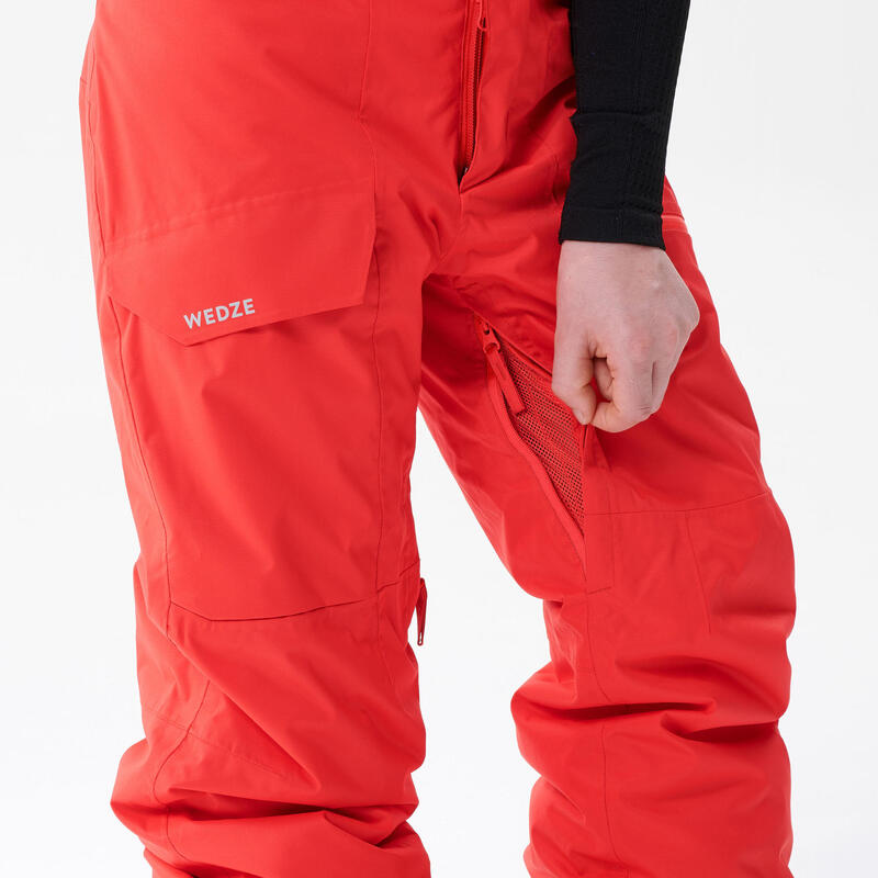 Kids’ Ski Trousers - FR500 - Red WEDZE - Decathlon