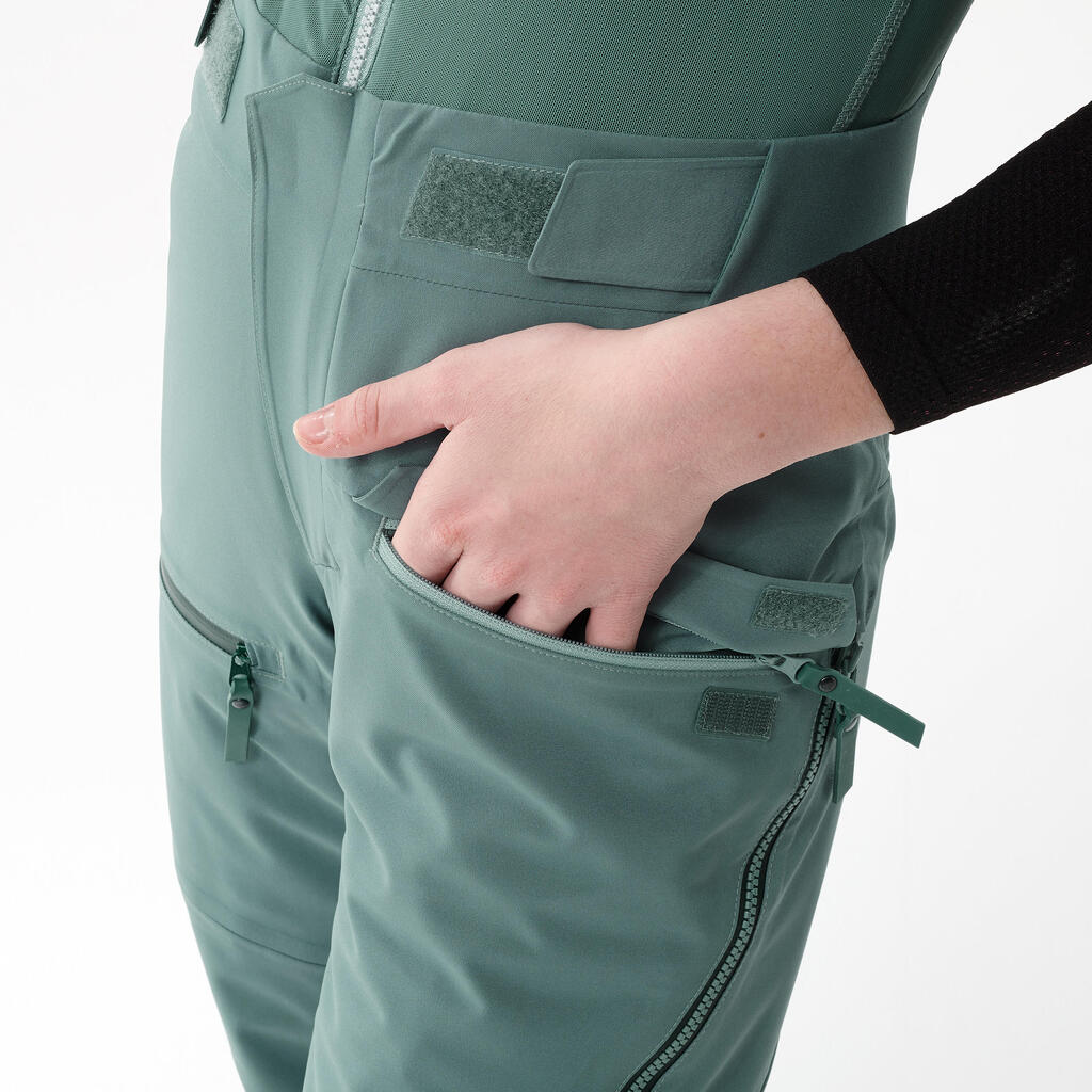 Skihose Kinder mit Rückenprotektor - FR900 bordeaux 