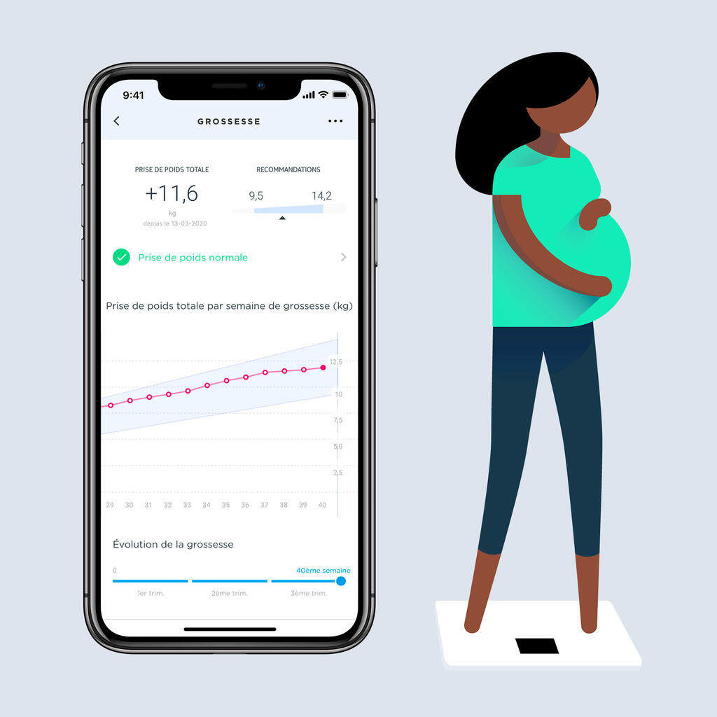 Body+ connected scales white