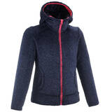 Junior warm hiking fleece jacket - mh500 navy blue (7-15 yrs)