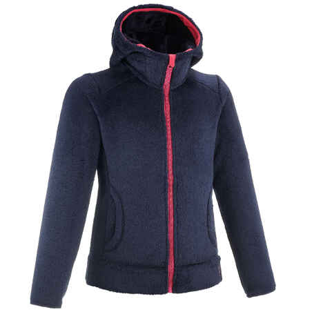 Kids’ Warm Hiking Fleece Jacket - MH500 Aged 7-15 - Blue