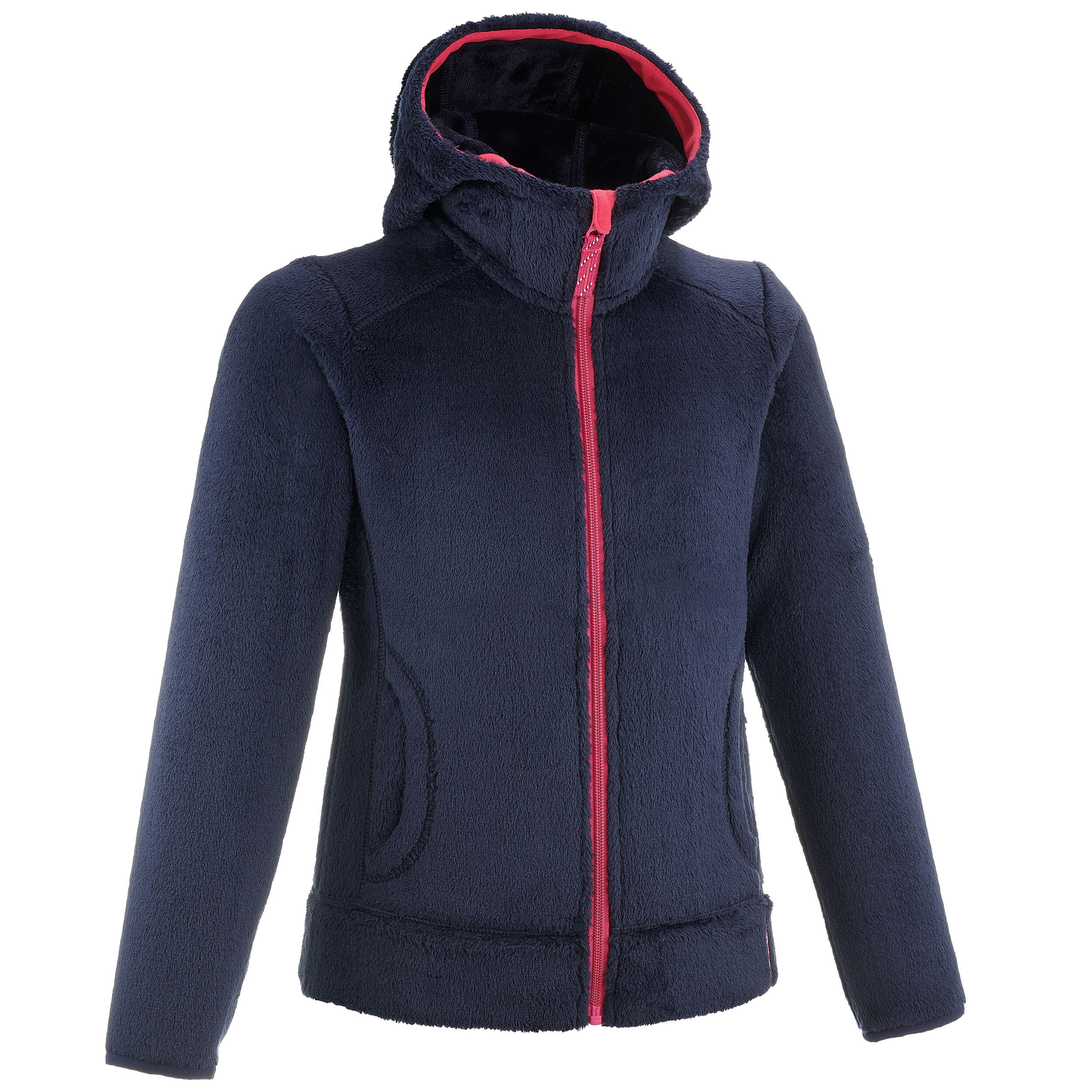 Chaqueta polar de montana y trekking con capucha Ninos 7 15 anos Quechua MH500 Decathlon