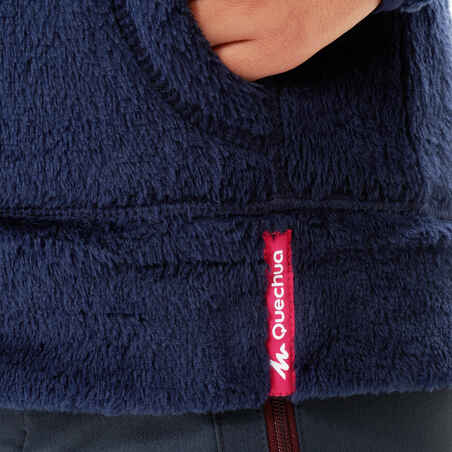 Kids’ Warm Hiking Fleece Jacket - MH500 Aged 7-15 - Navy Blue