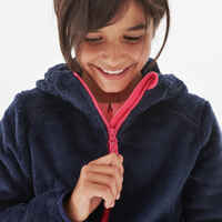 Kids’ Warm Hiking Fleece Jacket - MH500 Aged 7-15 - Blue