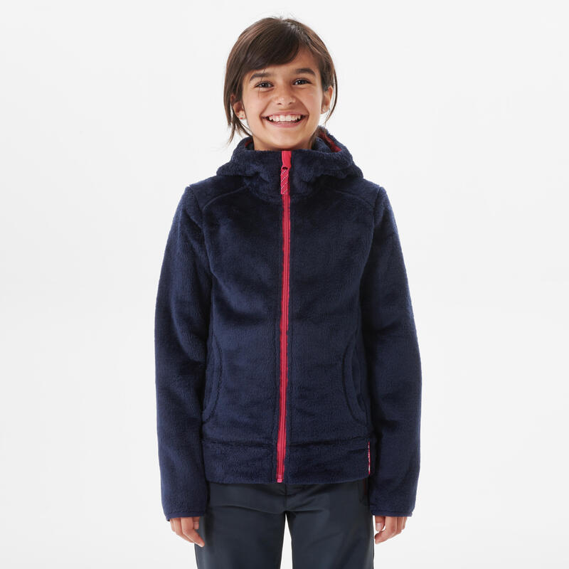 Fleecejacke Kinder Gr.122–170 warm Wandern - MH500 marineblau 