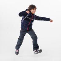 جاكيت فليس للمشي مسافات طويلة دافئ للأطفال - MH500 للأعمار 7-15 عامًا - أزرق