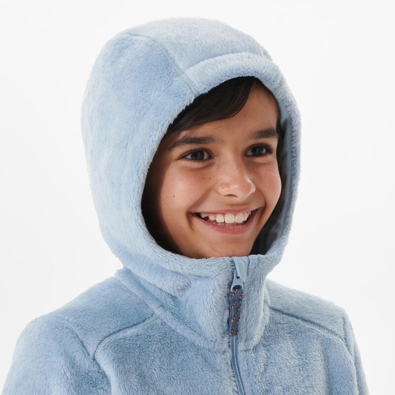 Forro de tejido polar de senderismo azul turquesa para niños 7-15 años  MH100 - Decathlon