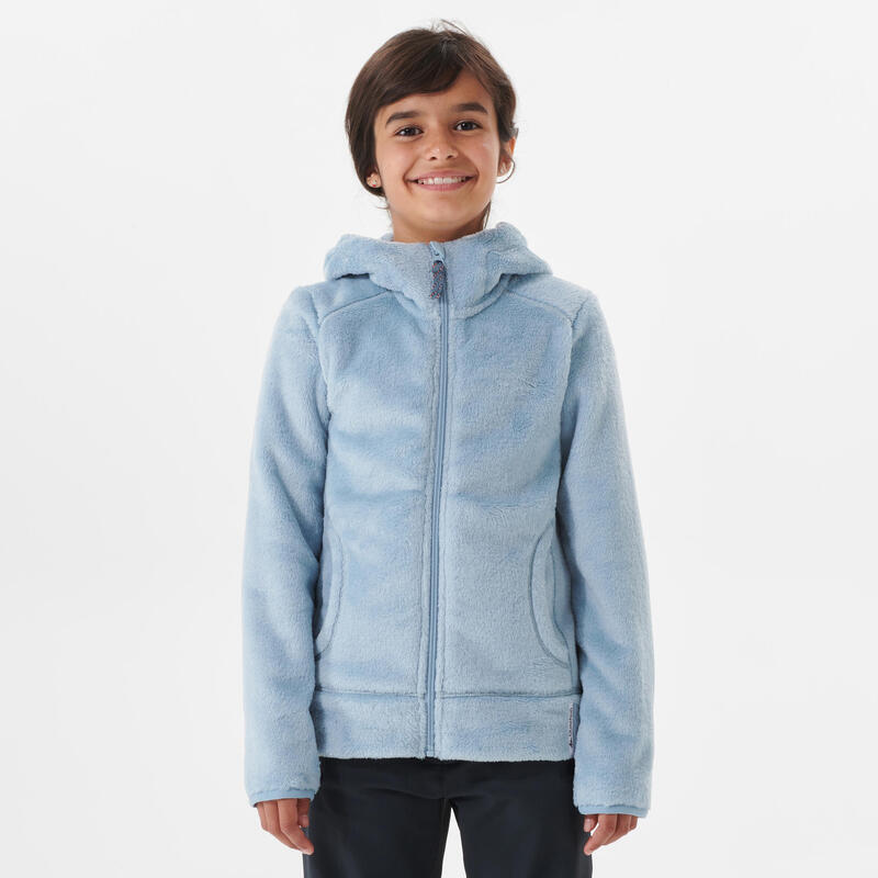 Fleecejacke Kinder Gr.122–170 Wandern - MH500 blaugrau 