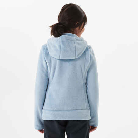 Kids’ Warm Hiking Fleece Jacket - MH500 Aged 7-15 - Blue Grey