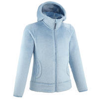 Kids’ Warm Hiking Fleece Jacket - MH500 Aged 7-15 - Blue Grey