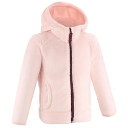Veste polaire chaude de randonnée enfant 2-6 ans, NH500 zip rose