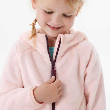 Παιδικό ζεστό μπουφάν fleece πεζοπορίας MH500 για ηλικίες 2-6 ετών - Ροζ