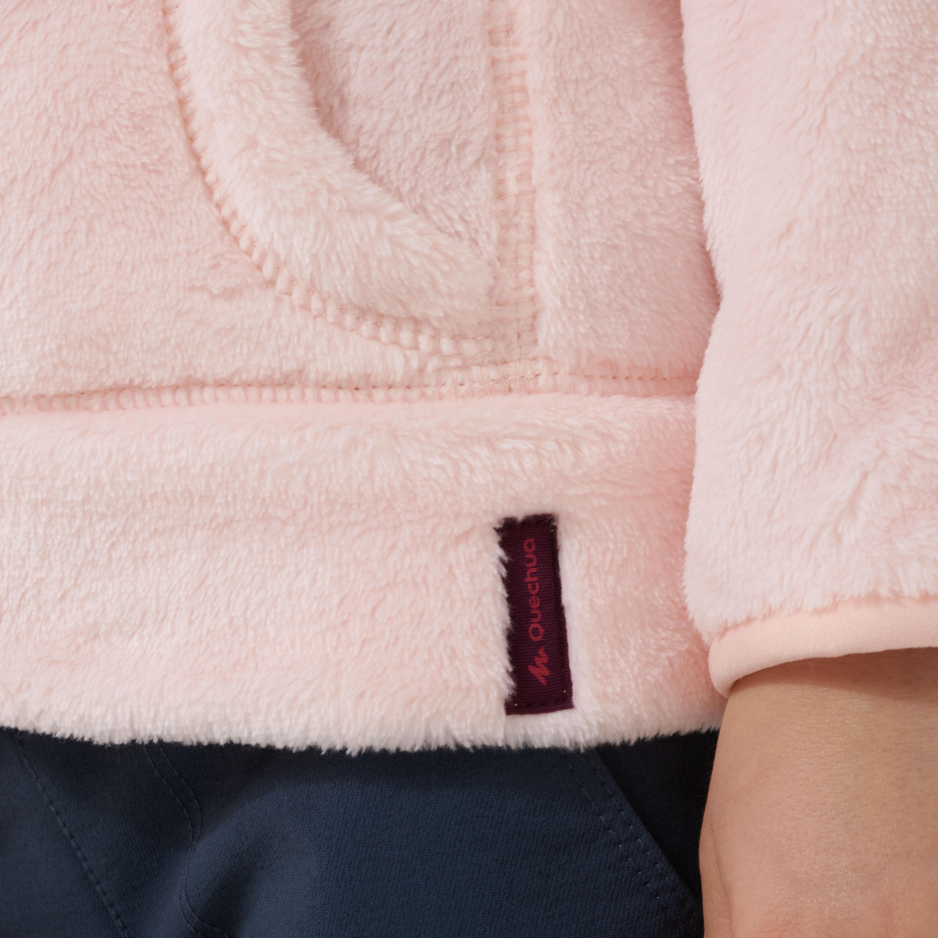Fleecejacke Kinder Gr. 92–116 warm Wandern - MH500 rosa 4/4