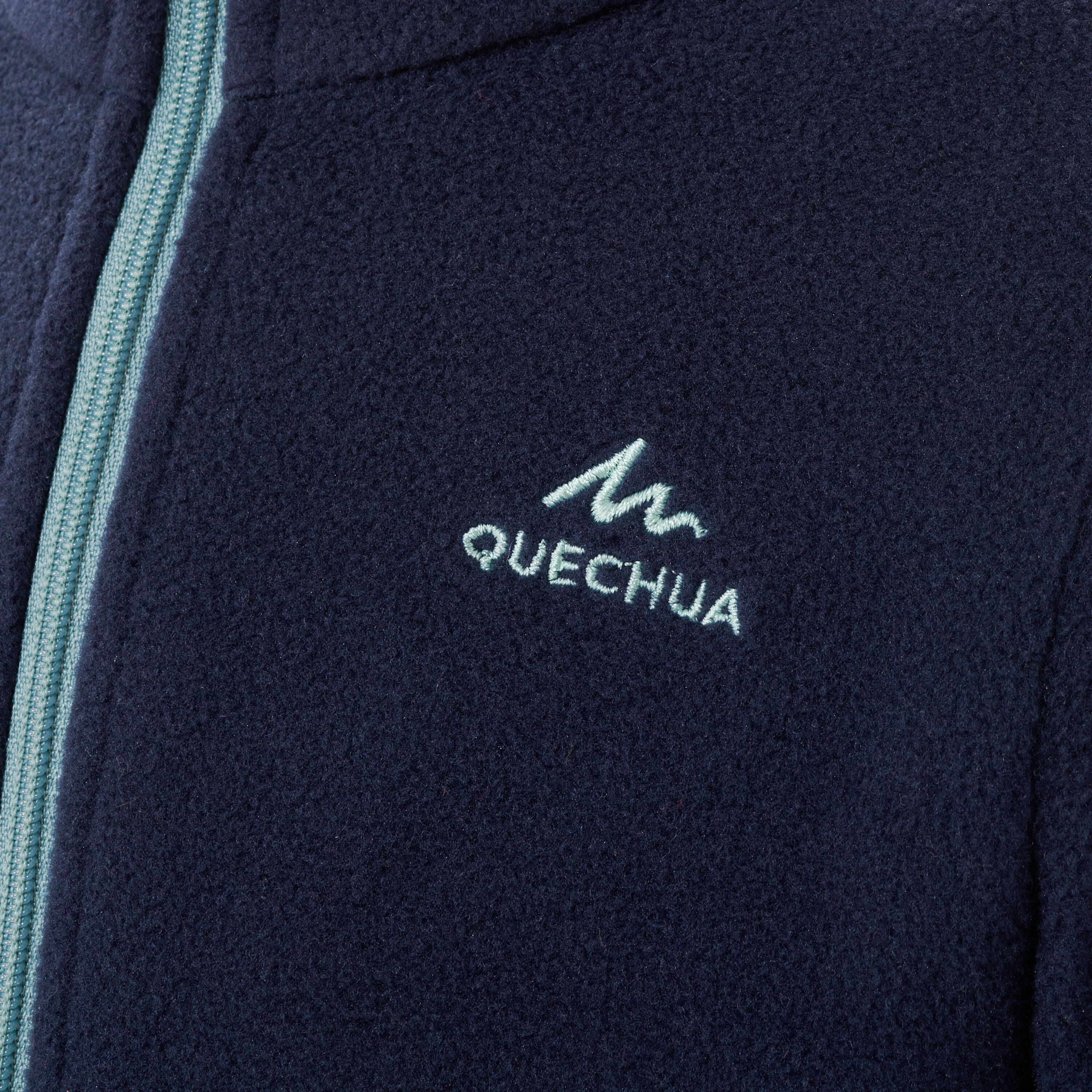 Kids’ hiking fleece jacket - 2-6 years - MH100 - Half Zip - Blue 7/8
