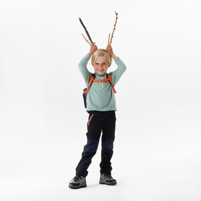 Polaire de randonnée - MH100 verte - enfant 2-6 ans