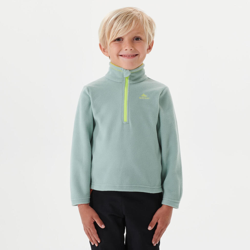 Fleecepullover Kinder Jungen Gr. 92–116 - MH100 blau 