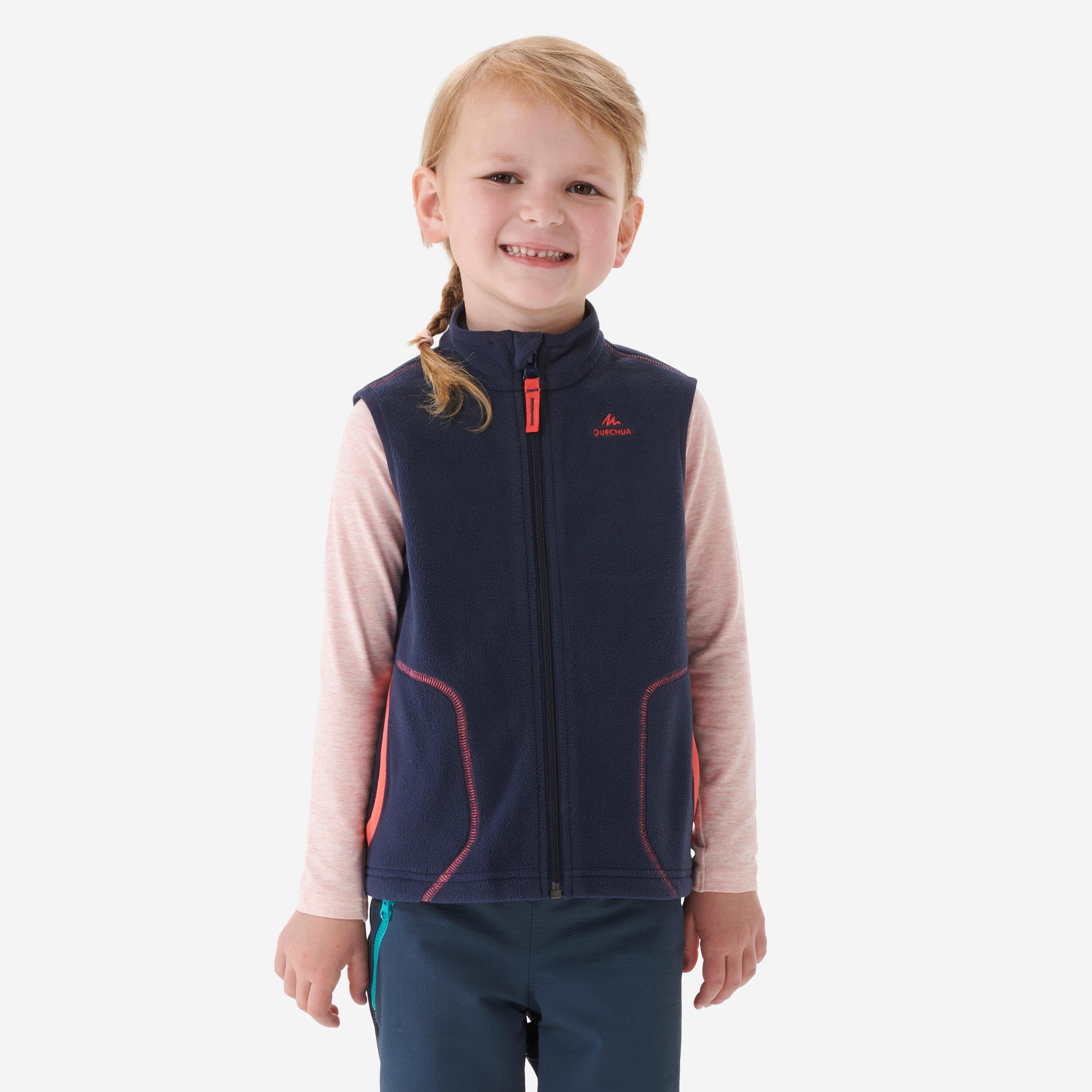 QUECHUA Hiking fleece jacket - MH150 - Navy blue - children 2-6 years