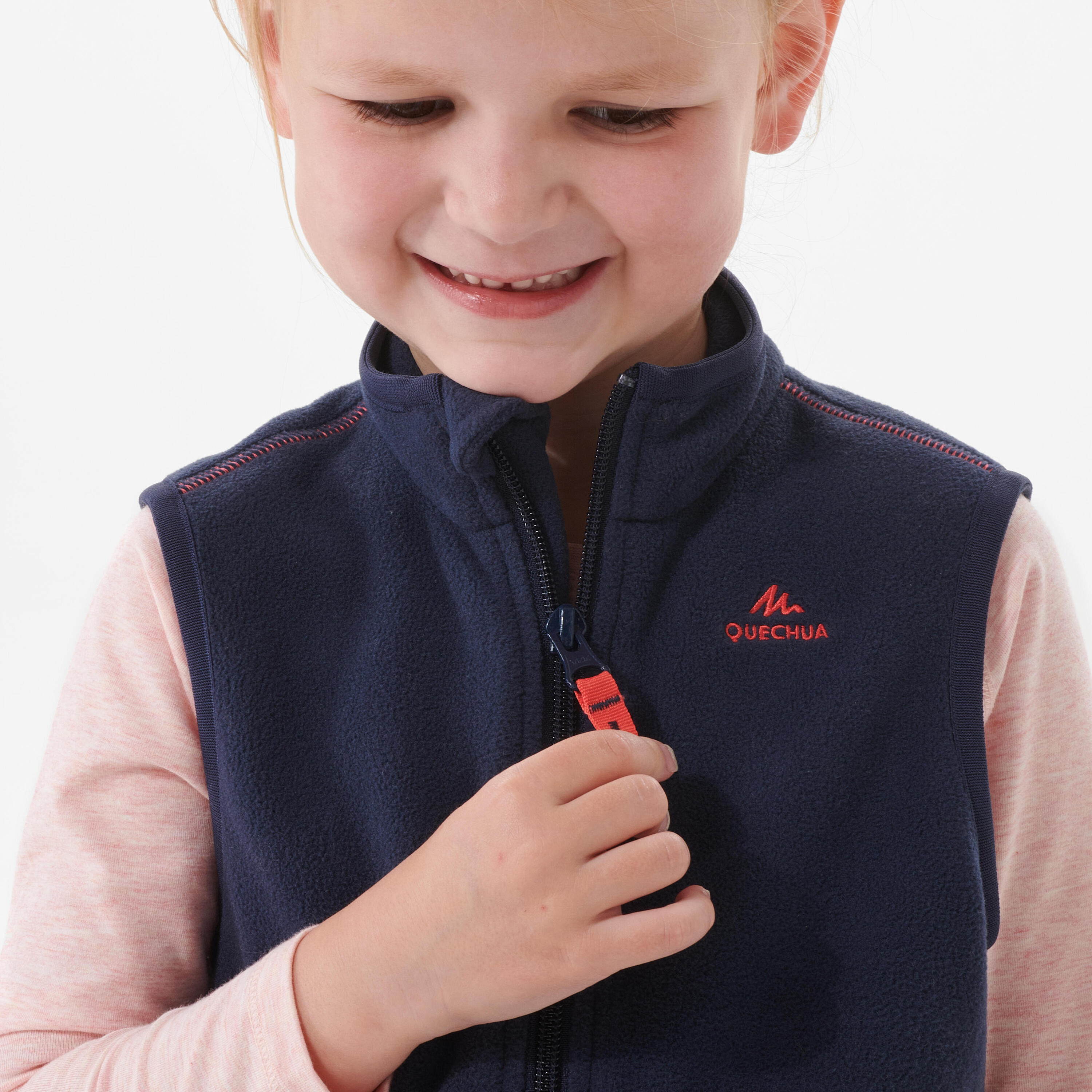 Gilet polaire de randonnée - MH150 bleu marine - enfant 2 - 6 ans 4/6