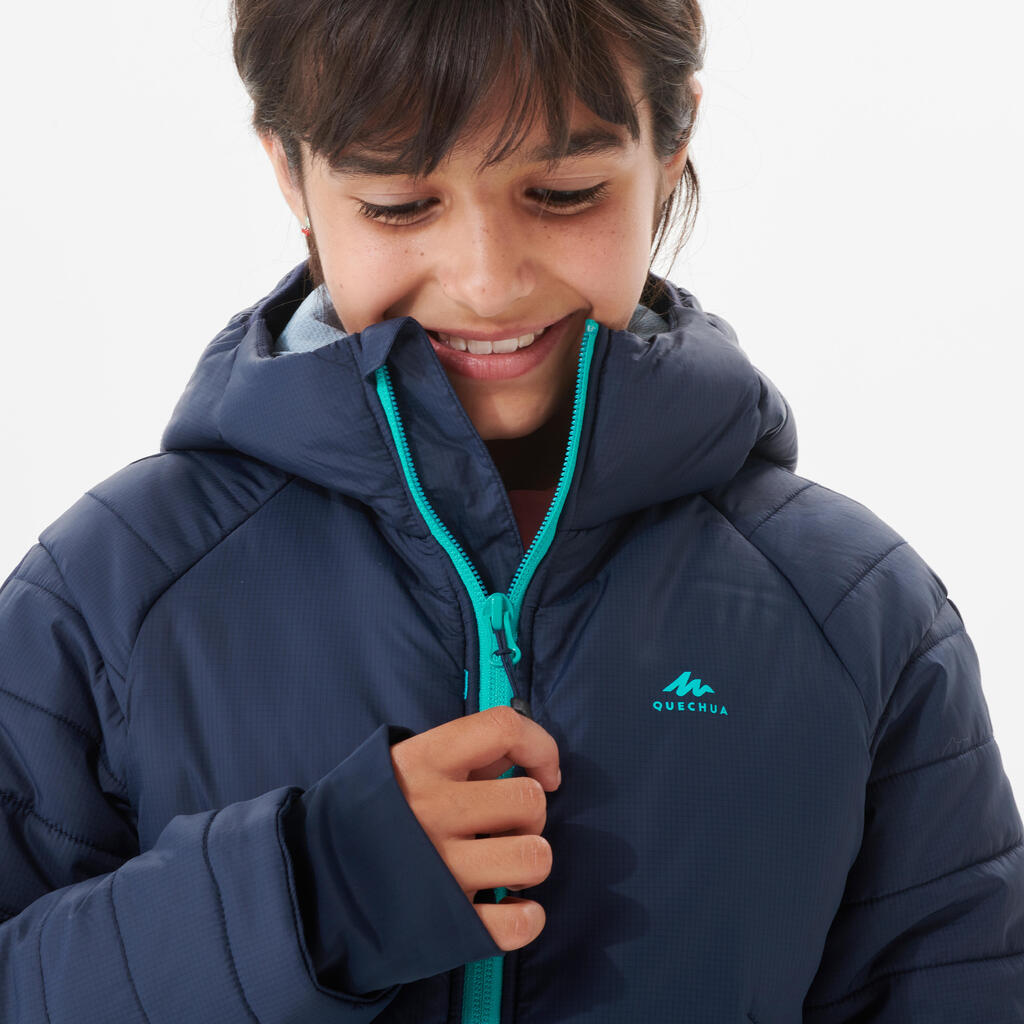 Wanderjacke wattiert Hybridjacke Kinder Mädchen Gr. 122–170 blau