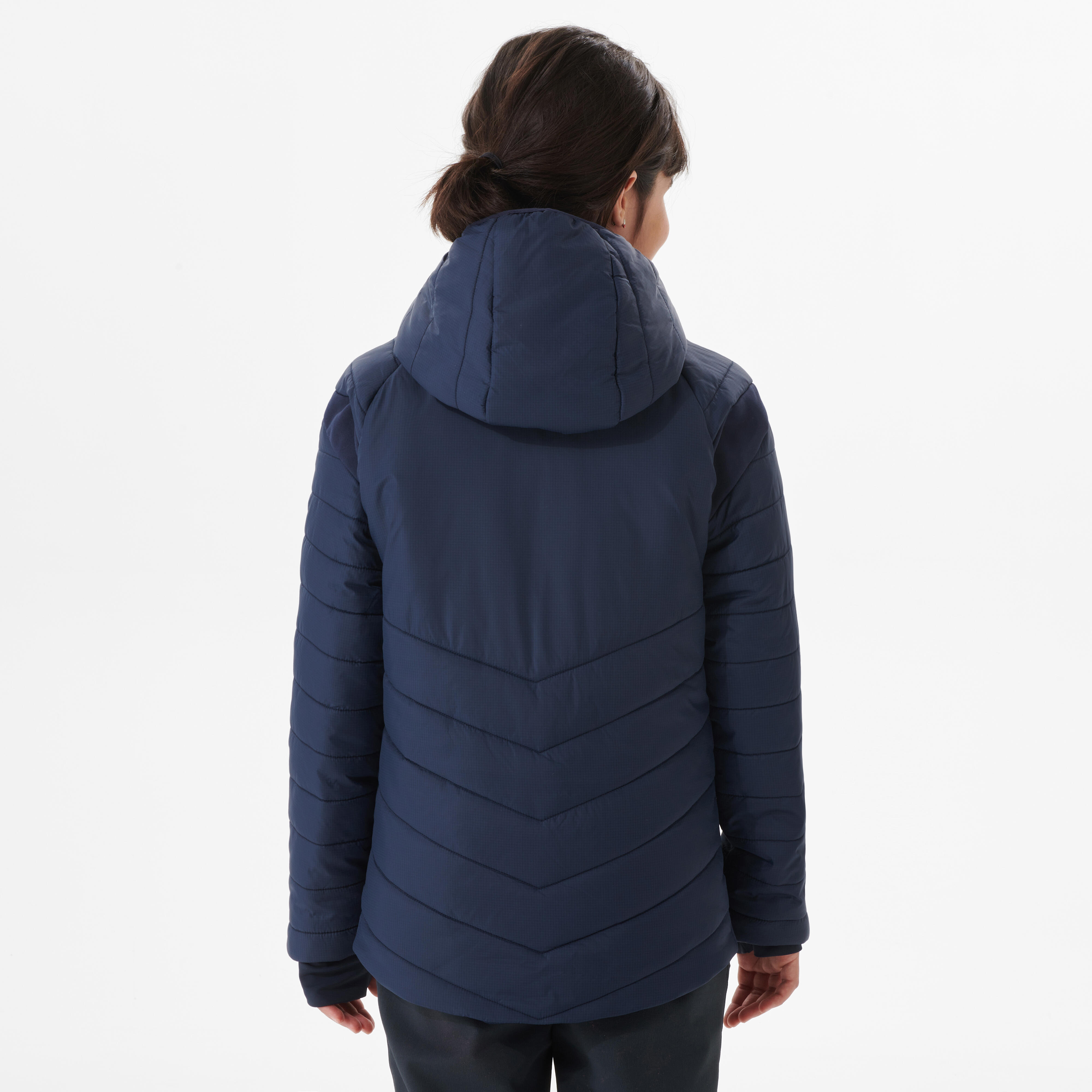 Manteau d hiver enfant MH 500 Bleu Acier Bleu Nuageux Quechua Decathlon