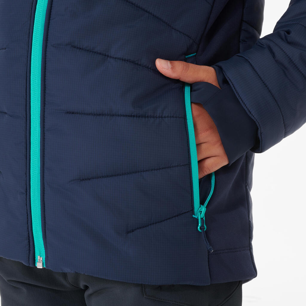DOUDOUNE DE RANDONNÉE - HYBRIDE BLEU MARINE - ENFANT 7-15 ANS