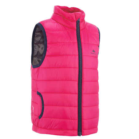 Kids' 2-6 Years Hiking Sleeveless Padded Jacket MH500 - Pink