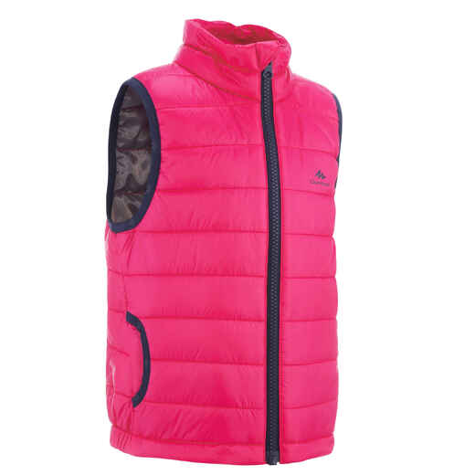 
      Kids' 2-6 Years Hiking Sleeveless Padded Jacket MH500 - Pink
  