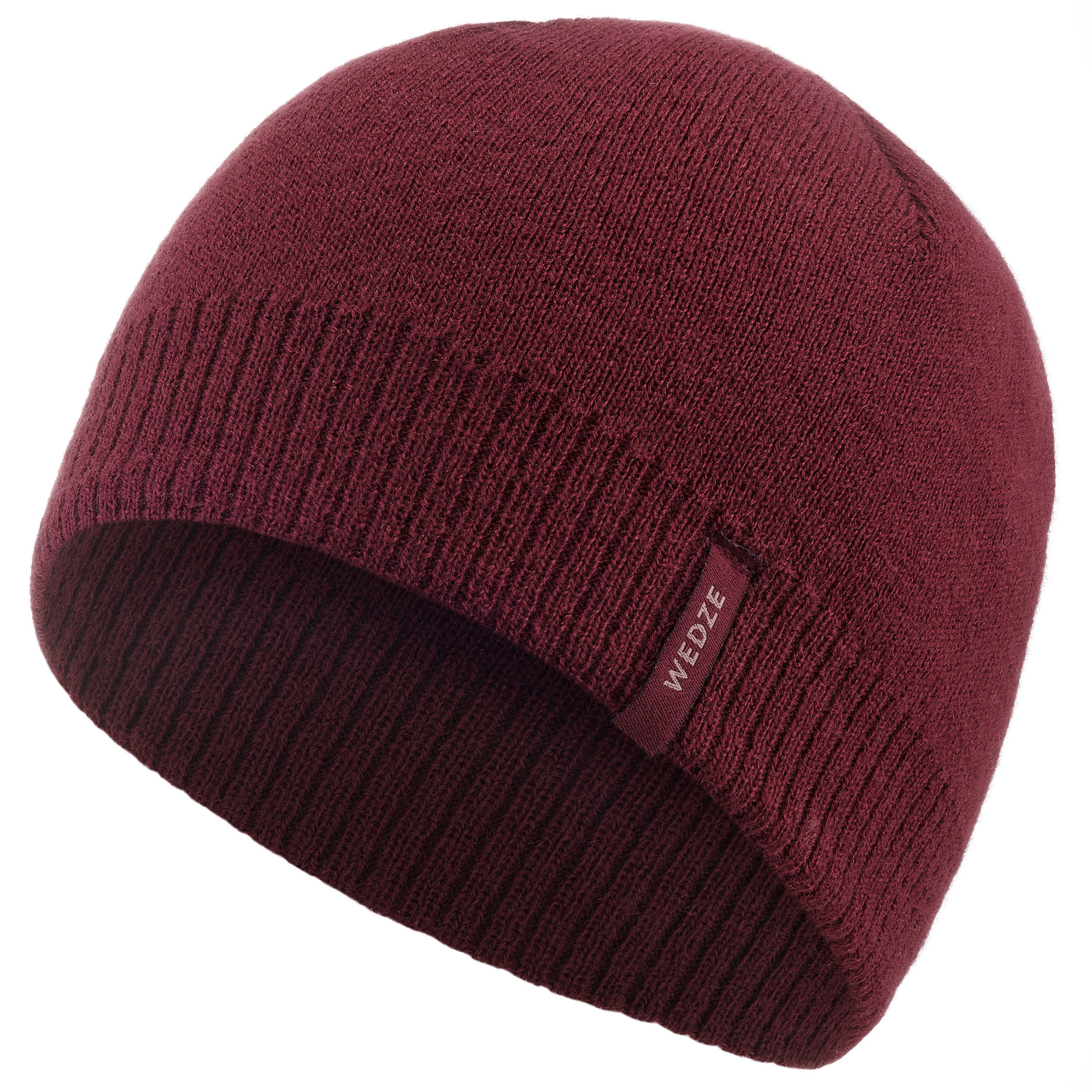 ADULT SKI HAT - SIMPLE - BURGUNDY 2/9