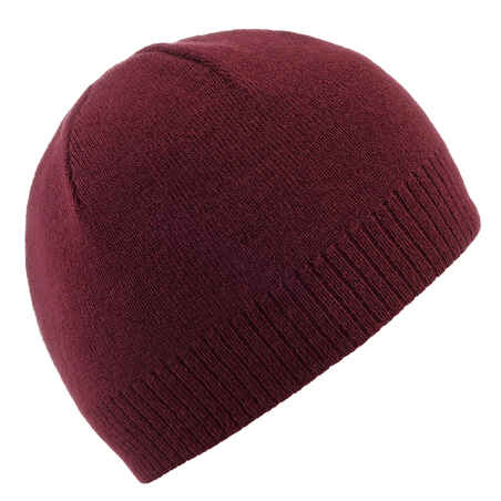 ADULT SKI HAT - SIMPLE - BURGUNDY