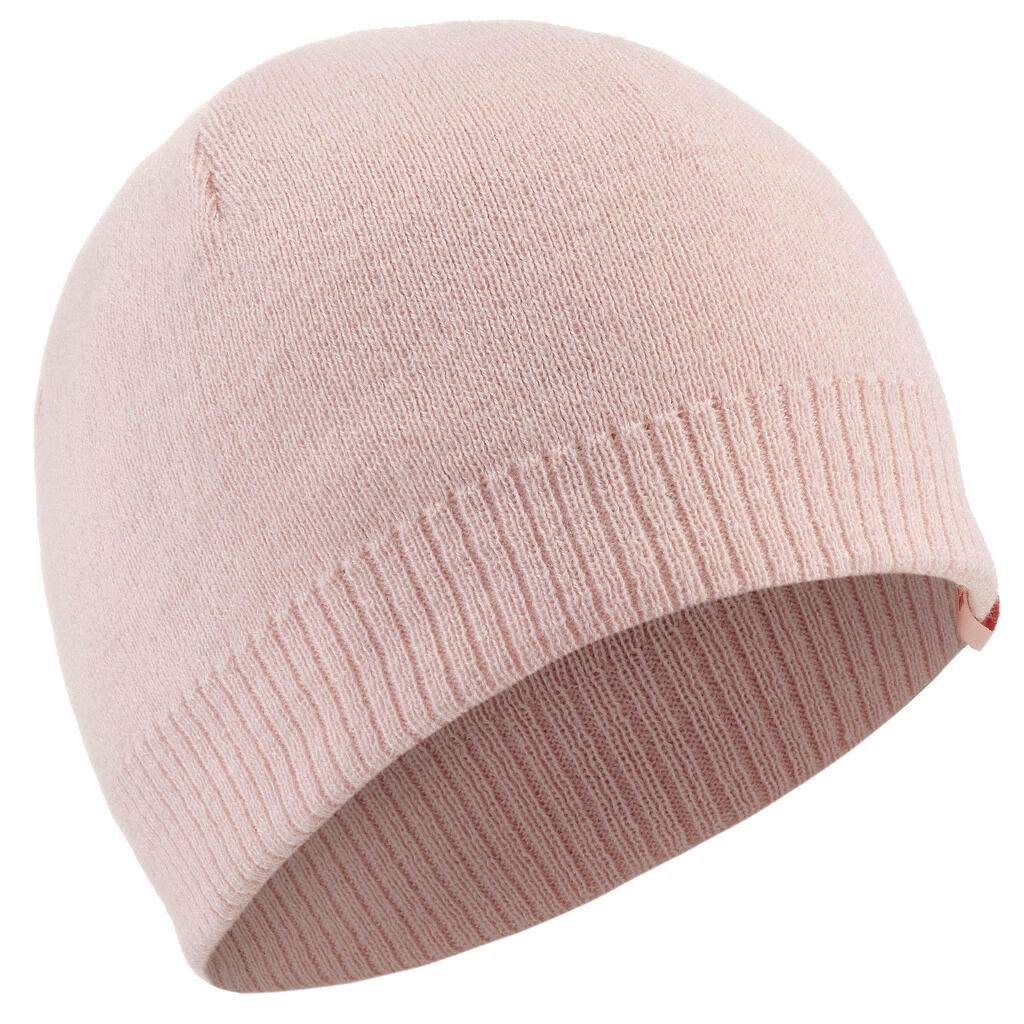 Adult ski hat - simple - pale pink