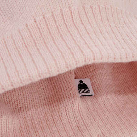 ADULT SKI HAT - SIMPLE - PALE PINK