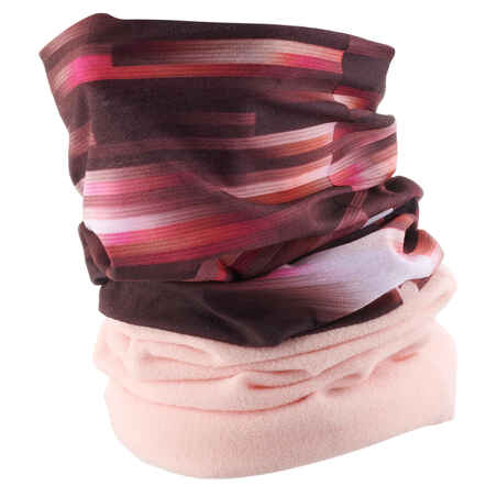 ADULT SKIING NECK WARMER - HUG - PINK STRIPES