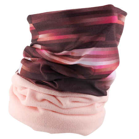 ADULT SKIING NECK WARMER - HUG - PINK STRIPES