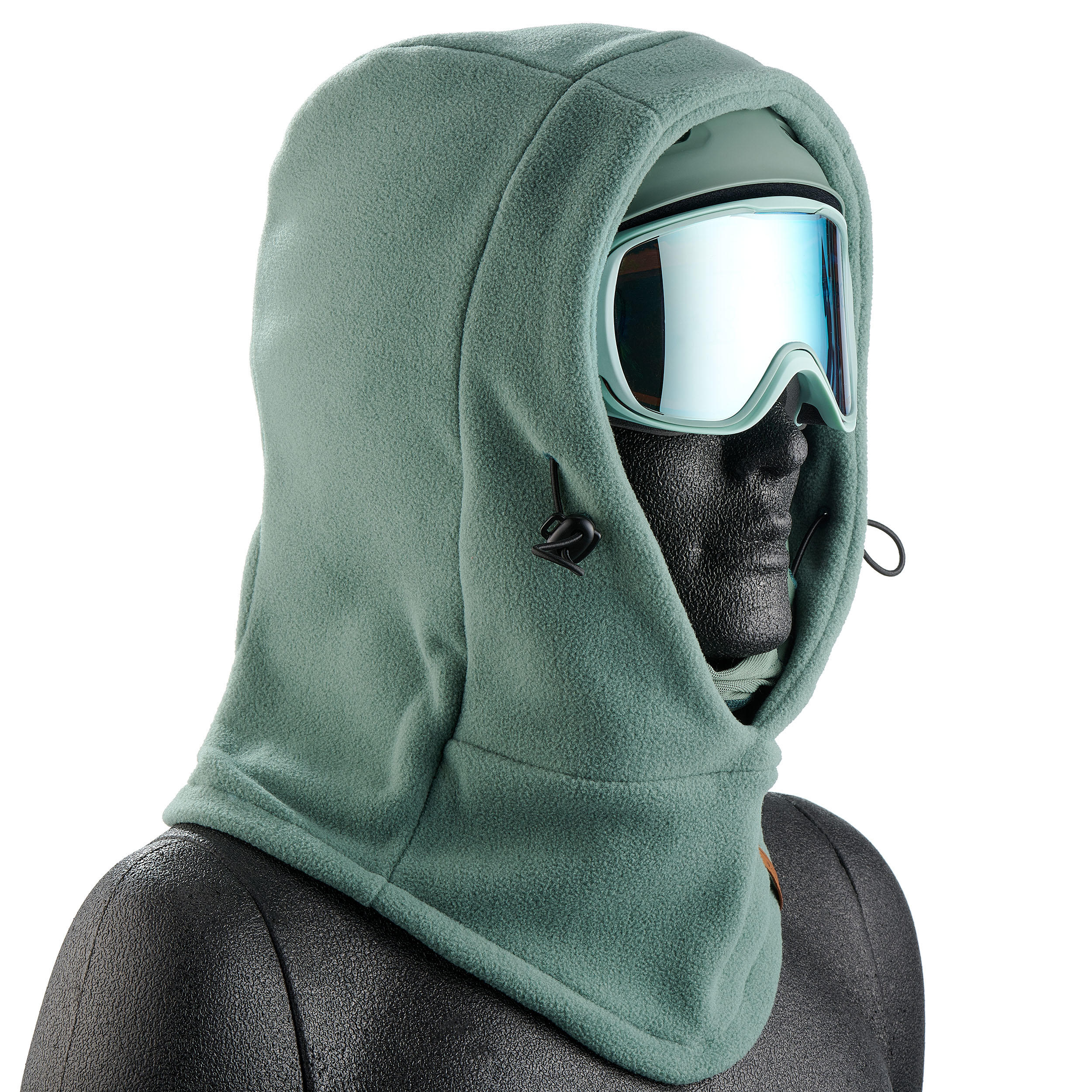 ski helmet with face covering