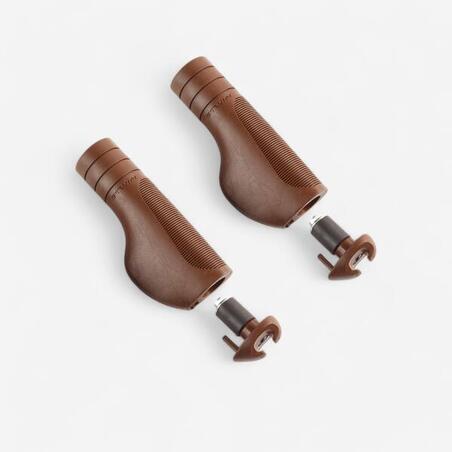 Ergonomic Handlebar Grips City 500 - Brown