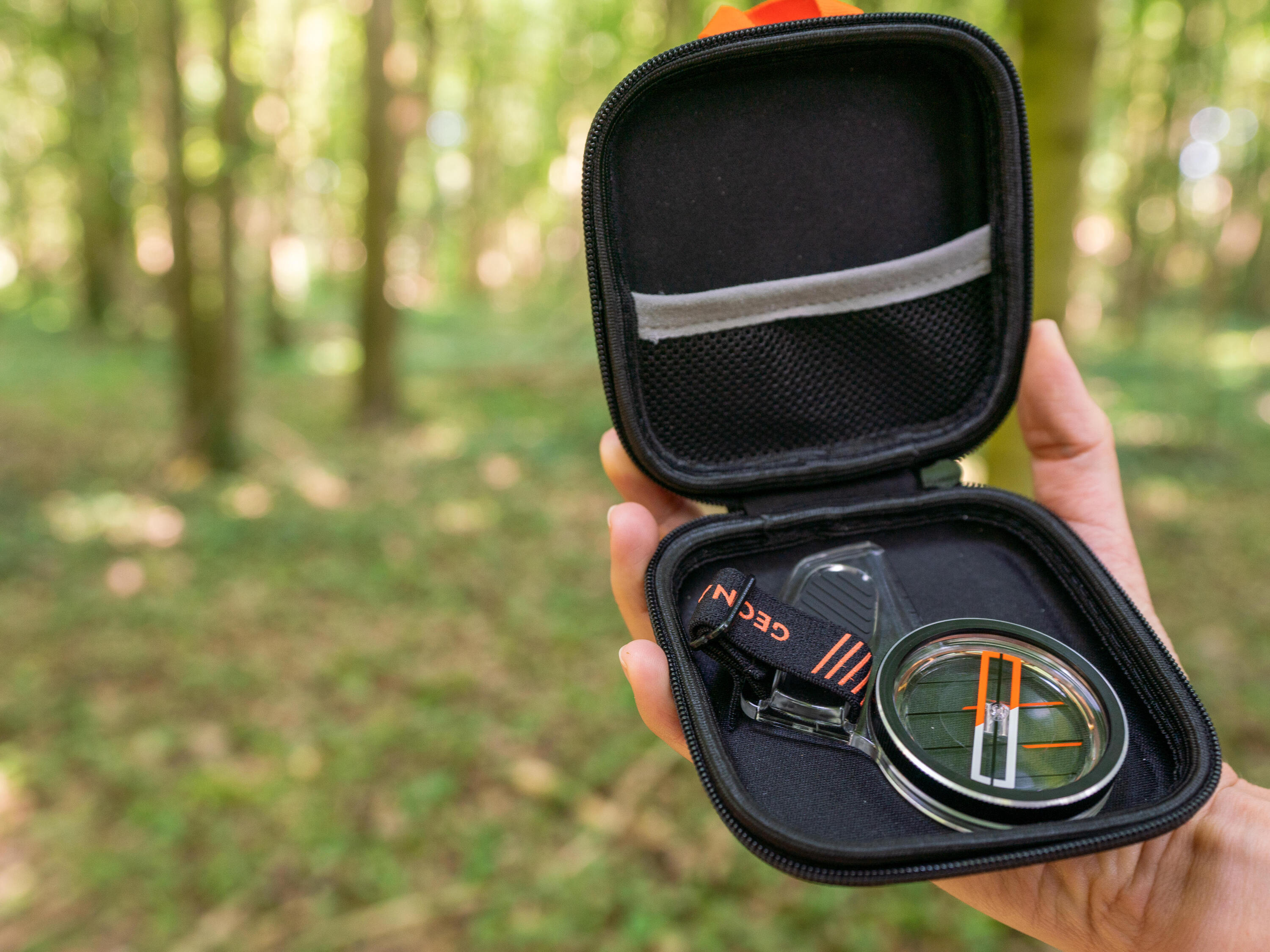 Bussola pollice sinistro orienteering RACER 900 nera 6/8