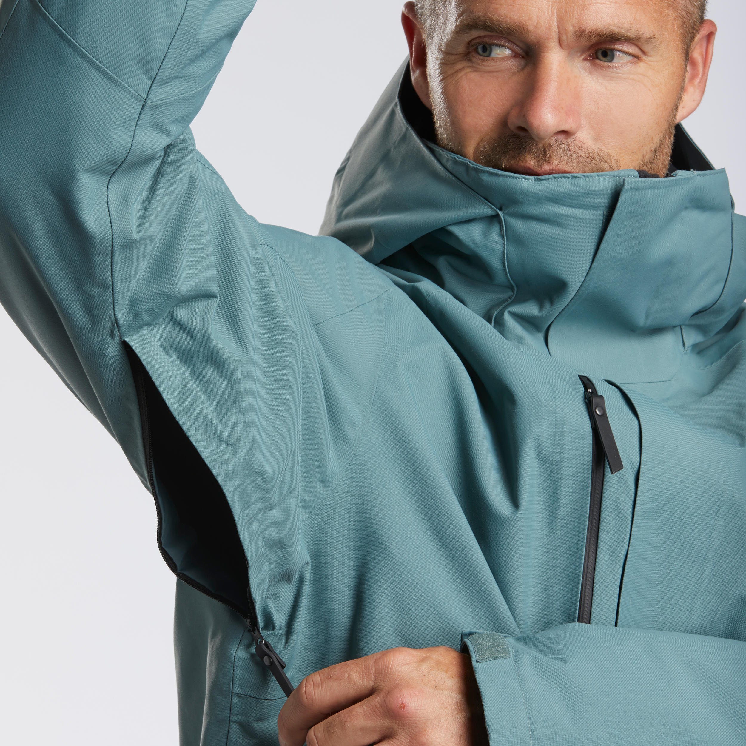 Men's Ski Jacket  FR100 Khaki 4/22