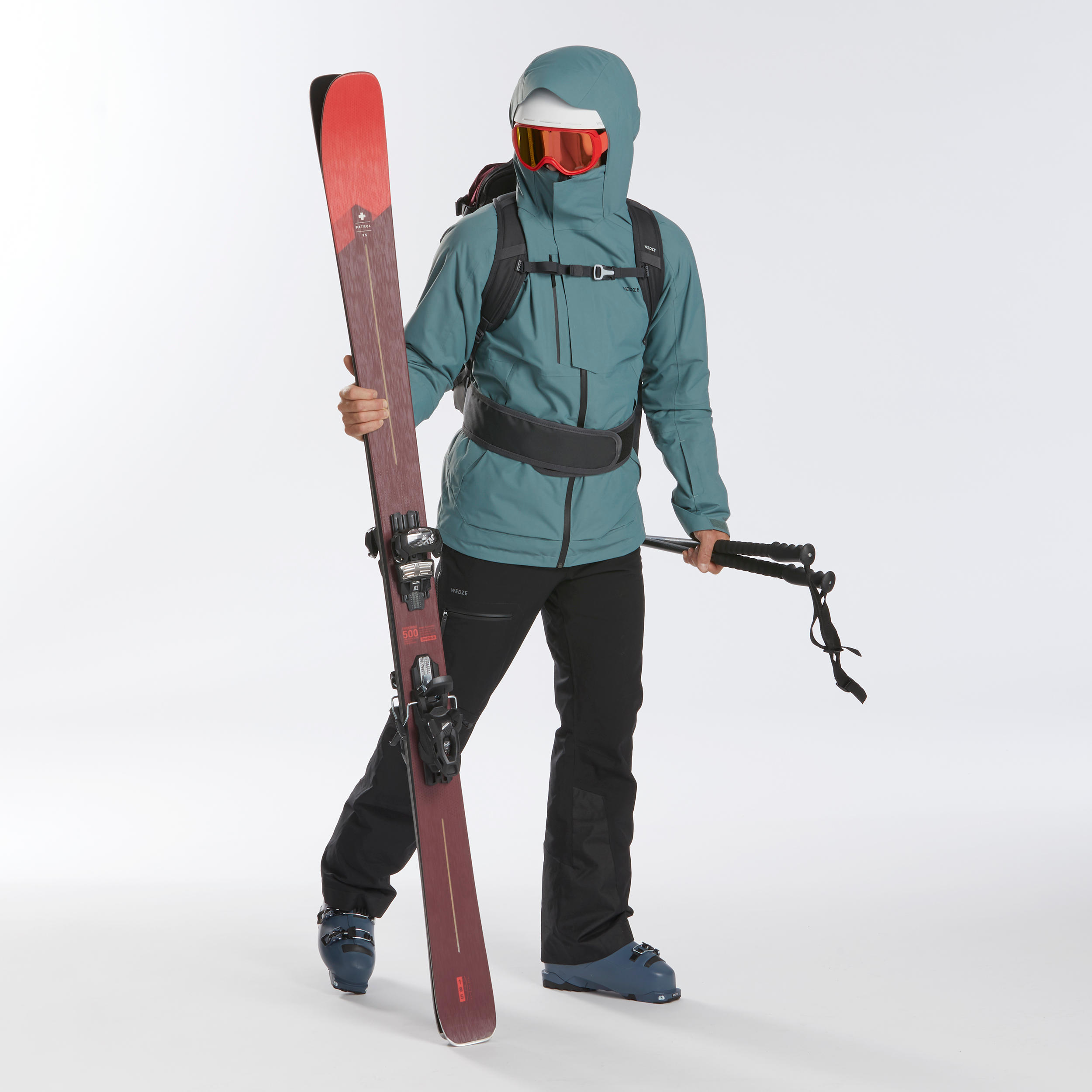 Men's Ski Jacket  FR100 Khaki 7/22
