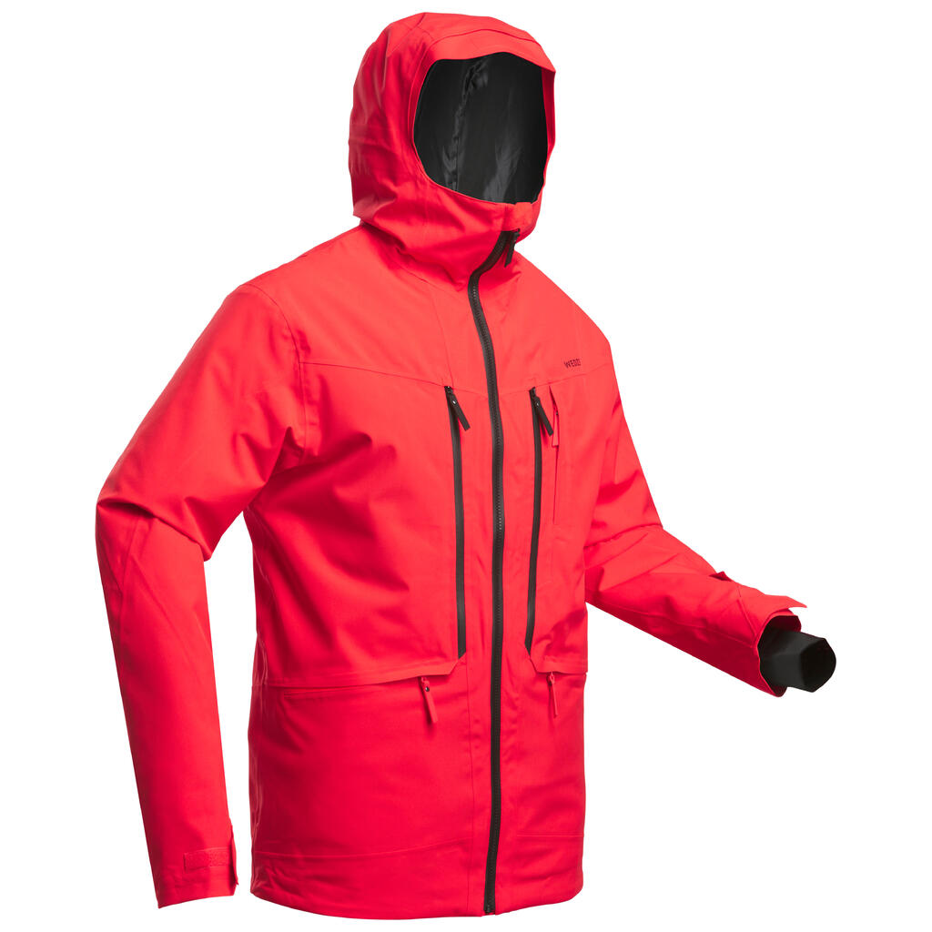 Skijacke Freeride 500 Herren rot 