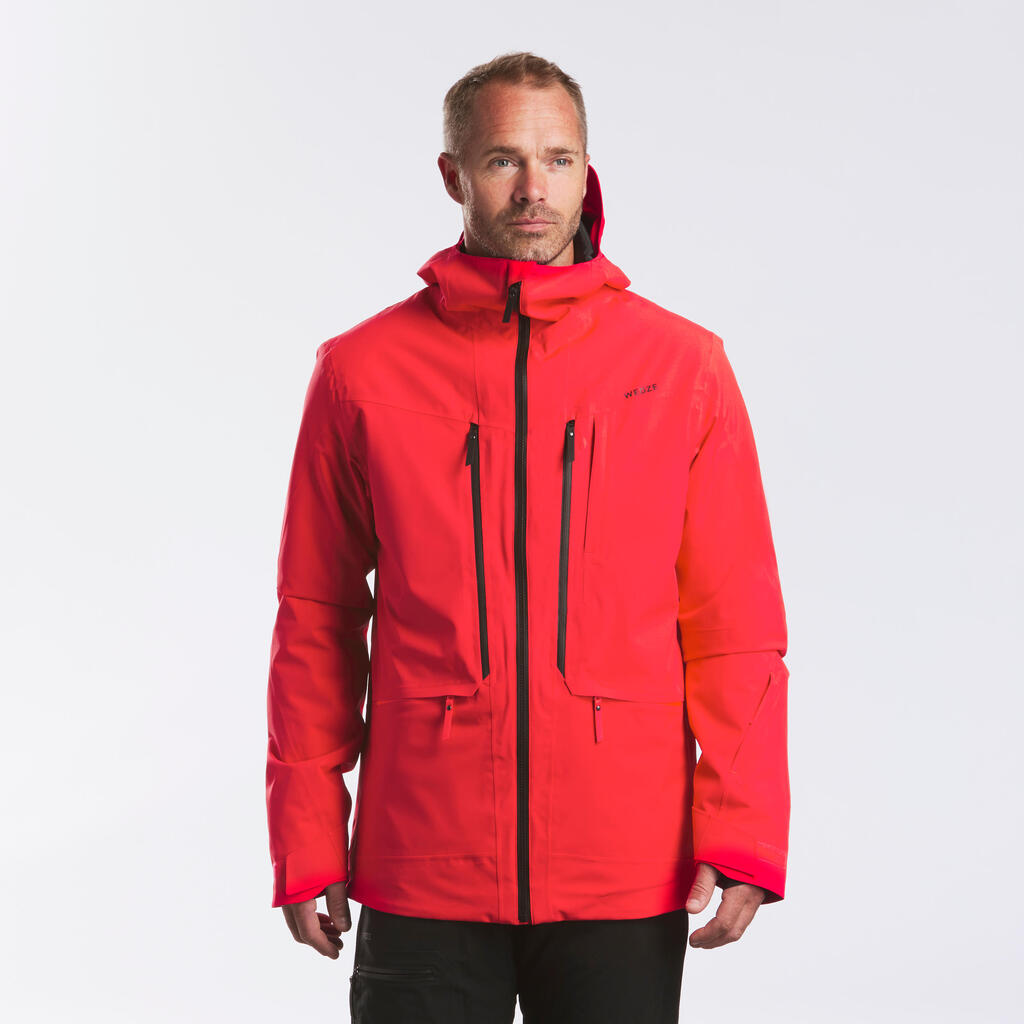 Skijacke Freeride 500 Herren rot 