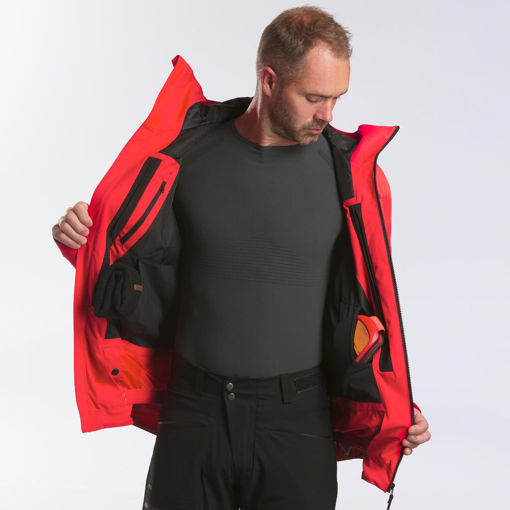 Skijacke Freeride 500 Herren rot 