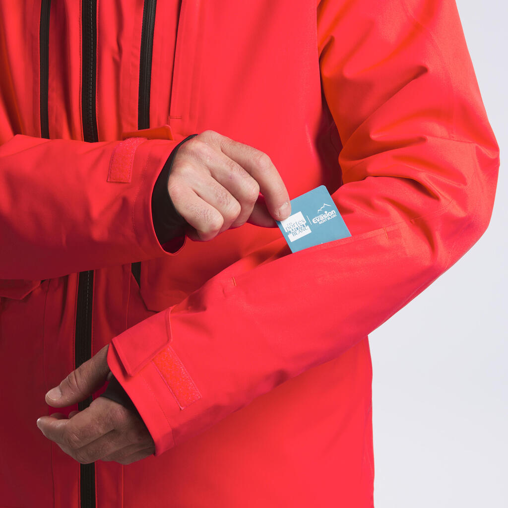 Skijacke Freeride 500 Herren rot 