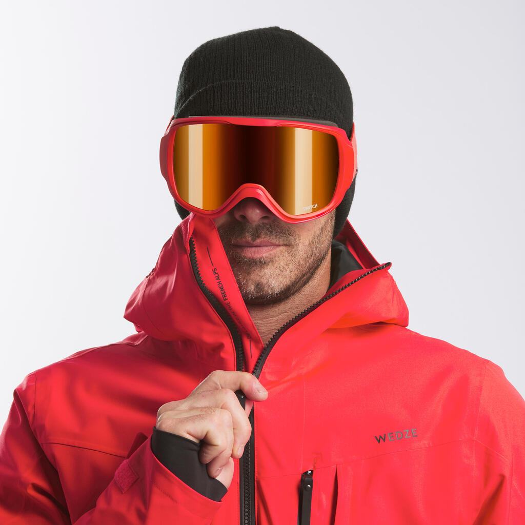 Skijacke Freeride 500 Herren rot 